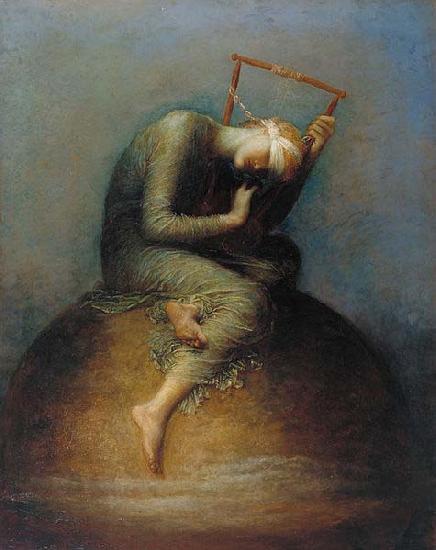 george frederic watts,o.m.,r.a. Hope oil painting picture